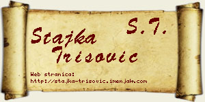 Stajka Trišović vizit kartica